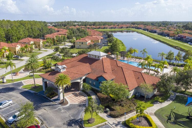 Aerial view of the Bella Vida clubhouse