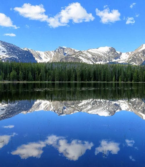 Colorado mountain and lake landscape