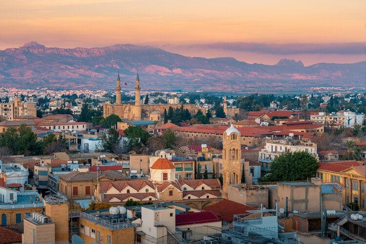 A stunning view across the Cypriot capital of Nicosia