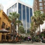 Enjoy a variety of bands on the stage at the Wall street Plaza