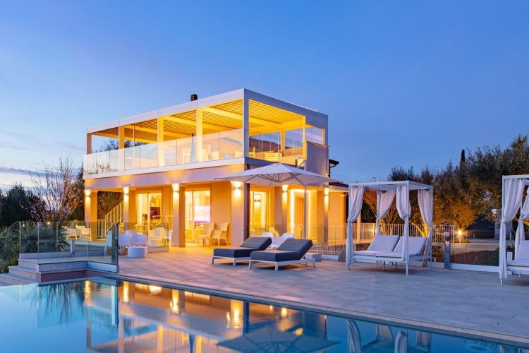 Evening view of La Perla Tra Gli Ulivi