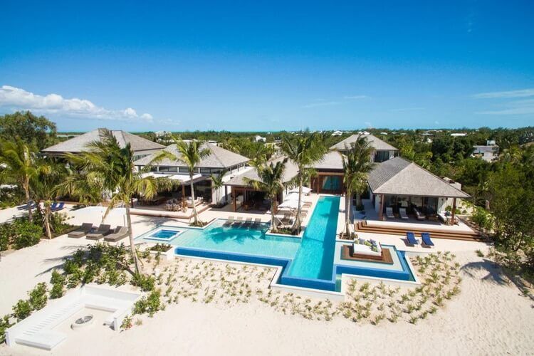 grand mansion on the beach