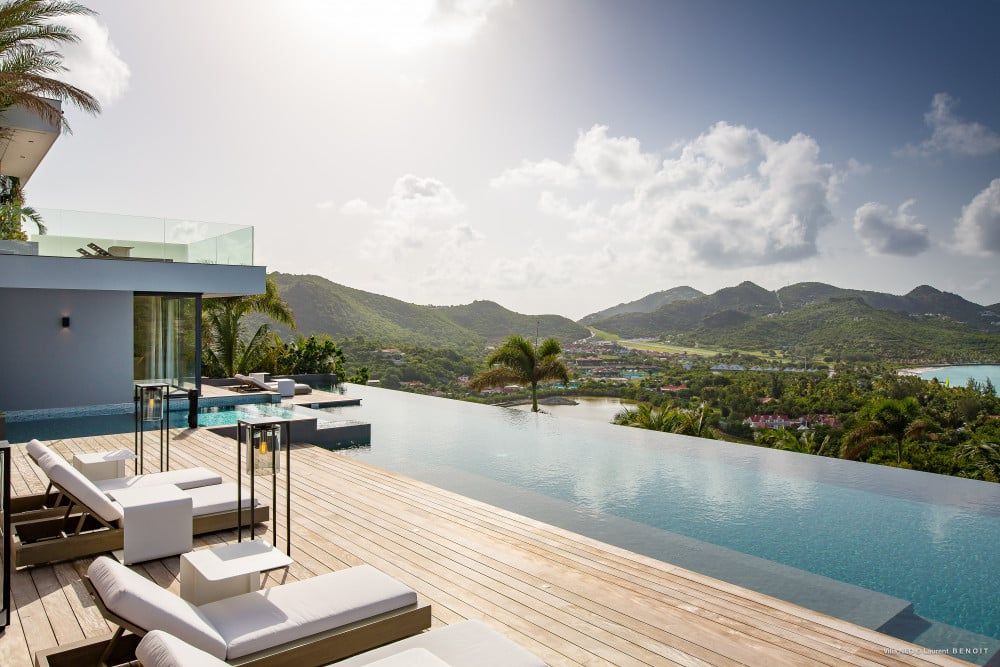 View of the Caribbean Sea from Villa Neo