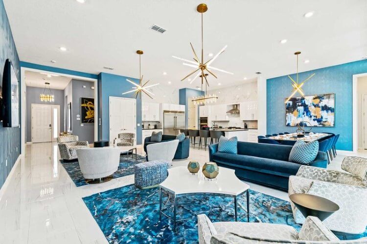 A bright and contemporary living room in Villatel Village 33 vacation rental