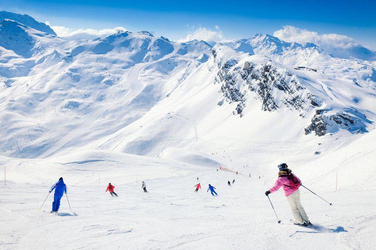 Ski slopes in the Trois Vallees, French Alps, Meribel, Top Villas