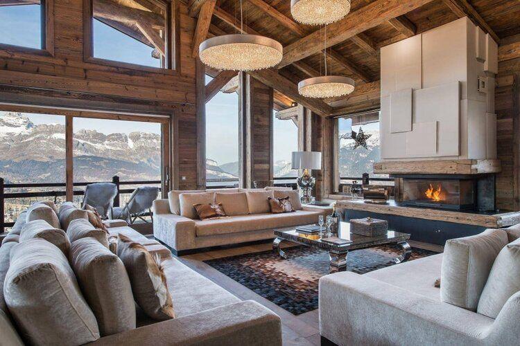 7 Bedroom Chalets in Megeve, Megeve Princesse 1 living room, Top Villas