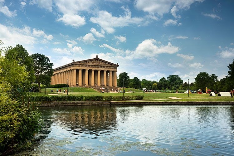 Centennial Park and the Parthenon replica.