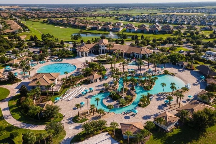 Champions Gate water park aerial view, Top Villas