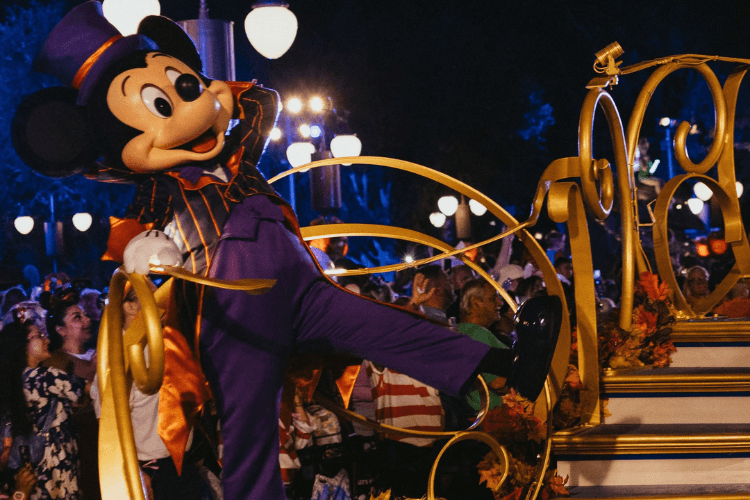 Disney characters at Halloween