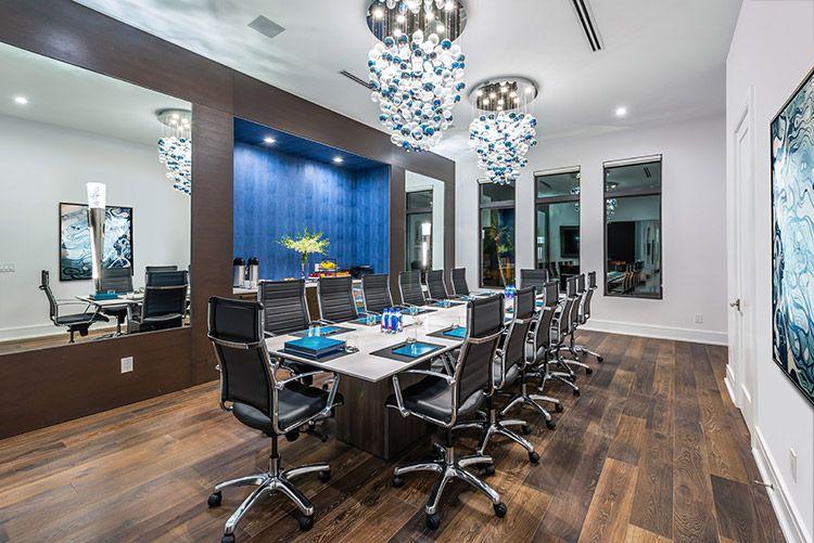 Bleisure travel meeting and conference room in villa