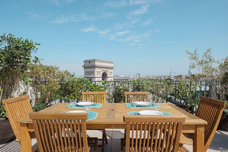 Rooftop Views of the Arc de Triomphe Rentals near Arc De Triomphe