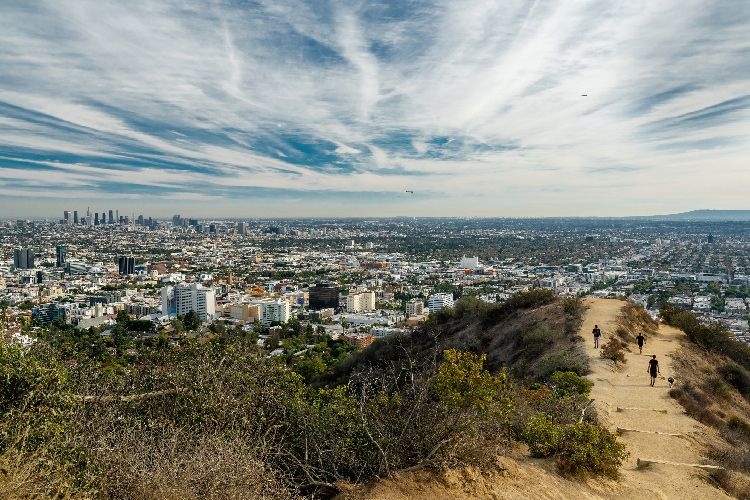 Runyon Canyon hiking trail Los Angeles
