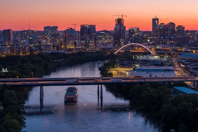 Sunset cruise on the Cumberland River
