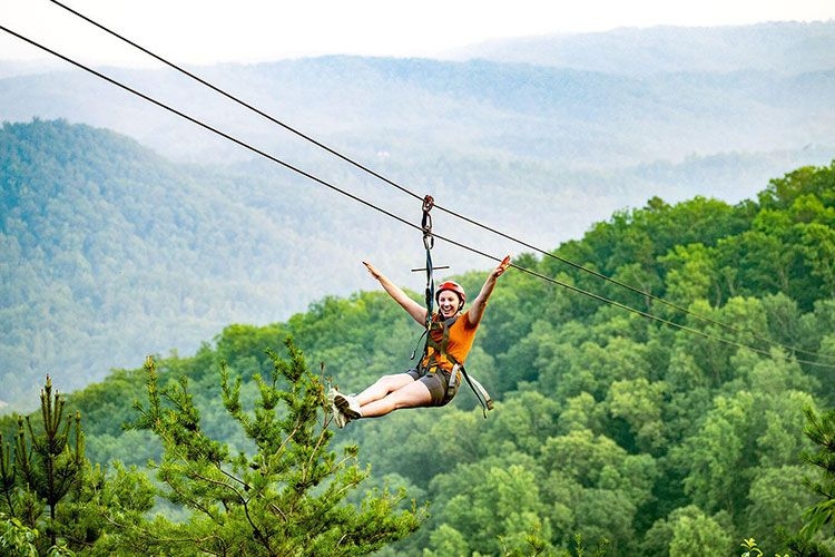 Ziplining pigeon forge