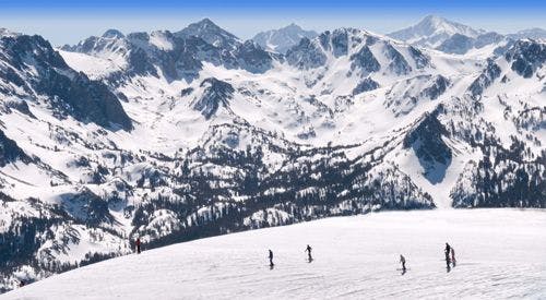 View of Mammoth Mountains ski resort
