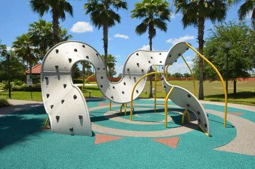 Playground at Solana Resort with climbing wall