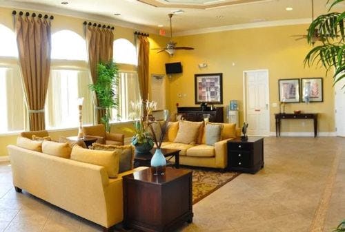Watersong clubhouse interior with couches