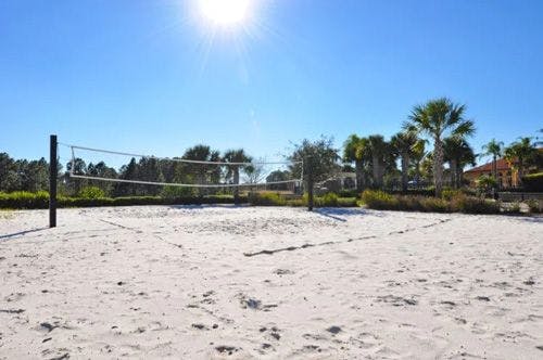 Sand volleyball court