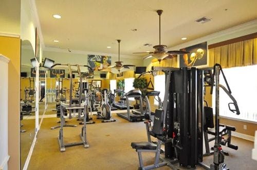 Watersong Resort gym with exercise equipment