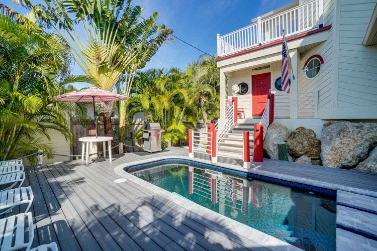 Holmes Beach 40 Anna Maria Island vacation rental with private pool and red door