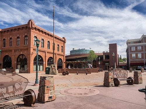 The central plaza of Flagstaff