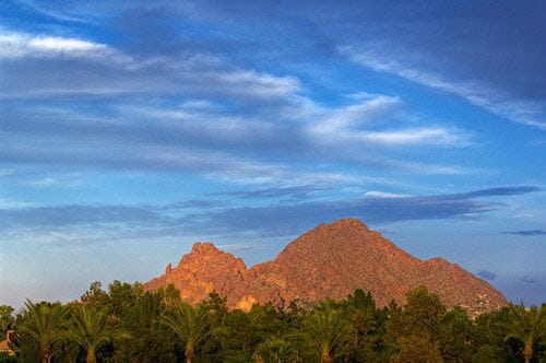 Camelback Mountain near Paradise Valley in Arizona