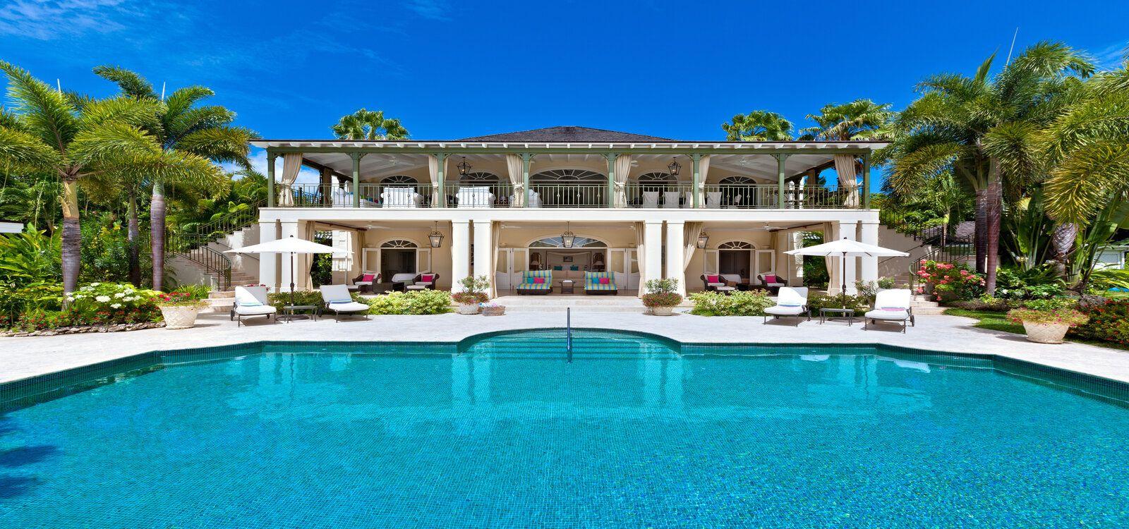 Barbados self catering holidays with Top Villas, pool view of Sugar Hill Eden