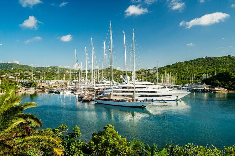 The best time to visit Antigua, English Harbour, boats, Top Villas