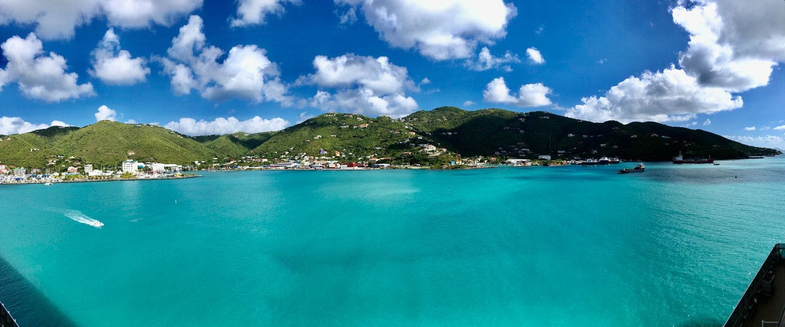 Panoramic view of Barbados coastline