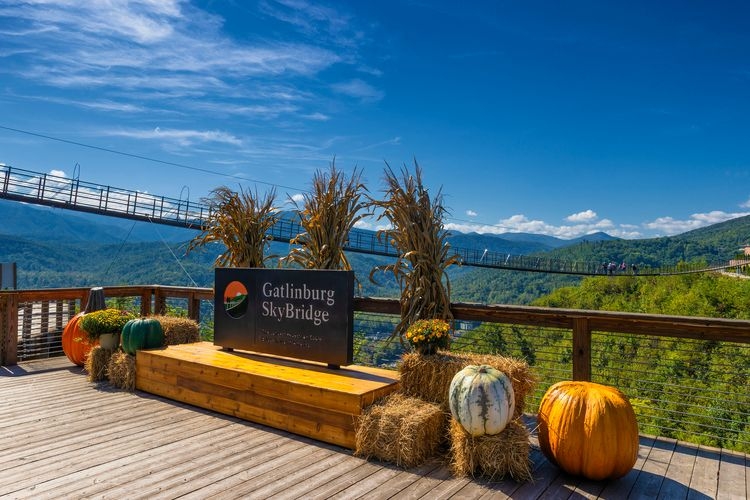 Best time to visit Gatlinburg, fall seasonal decs, Sky Bridge, Top Villas