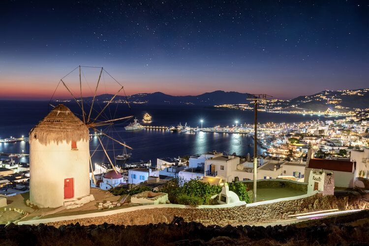 Best time to visit Greece, Mykonos, July night, Top Villas