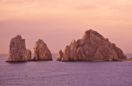 El Arco sea rocks at sunrise