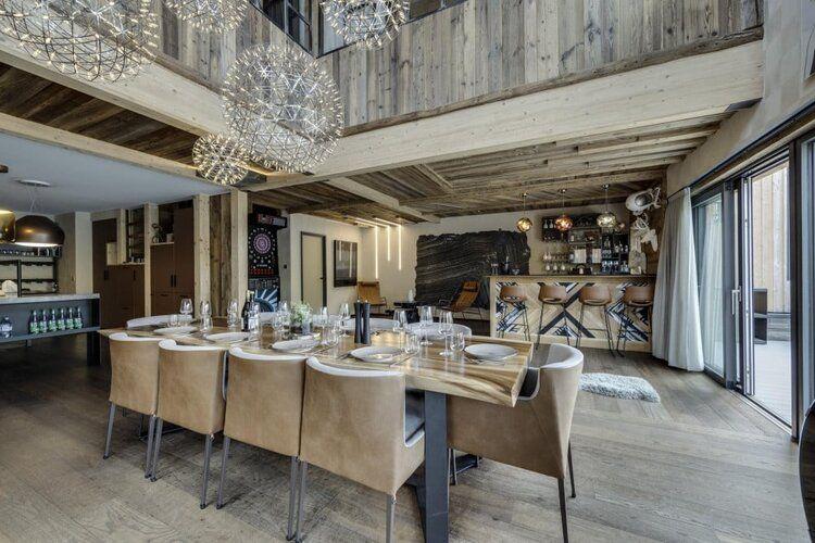 Catered chalet Tignes, Tignes 3 dining area, Top Villas