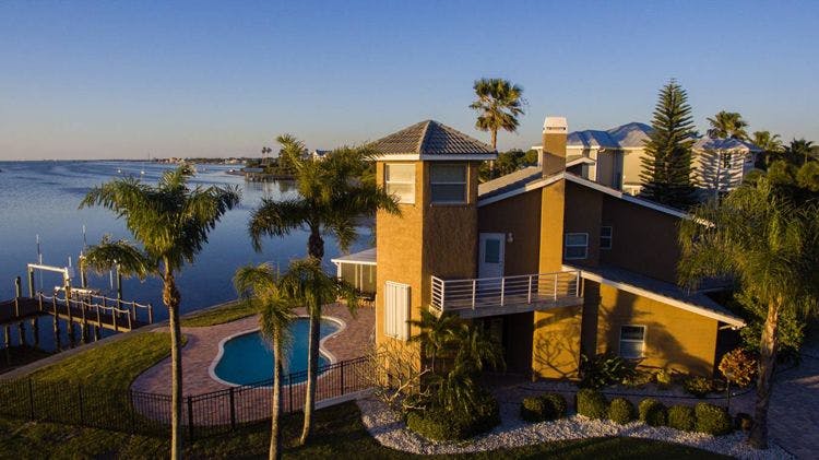 Clearwater oceanfront rentals Crystal Beach 1 grand villa with pool an ocean view