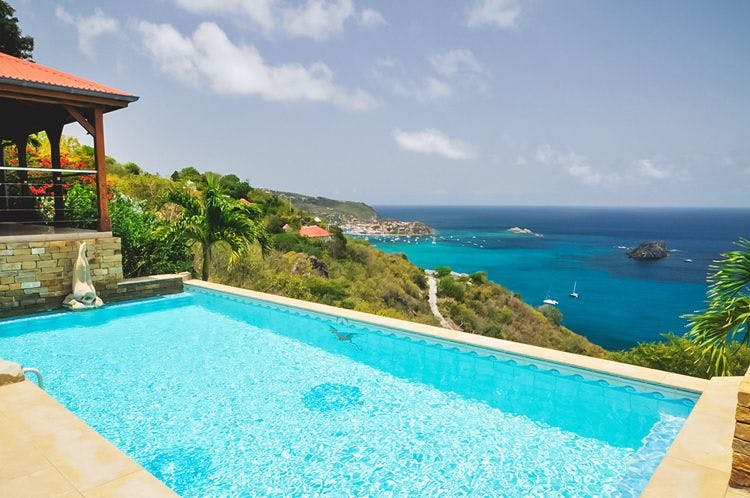 Colombier pools with views Villa Hurakan private luxury pool overlooking the Caribbean Sea