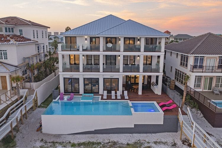 Destin 405 vacation rental with three floors and a private pool