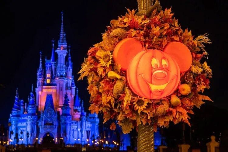 Fall decorations at Magic Kingdom Disney World