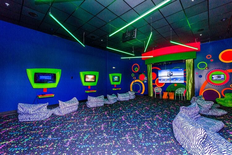 Immersive indoor games room at Festival resort Orlando