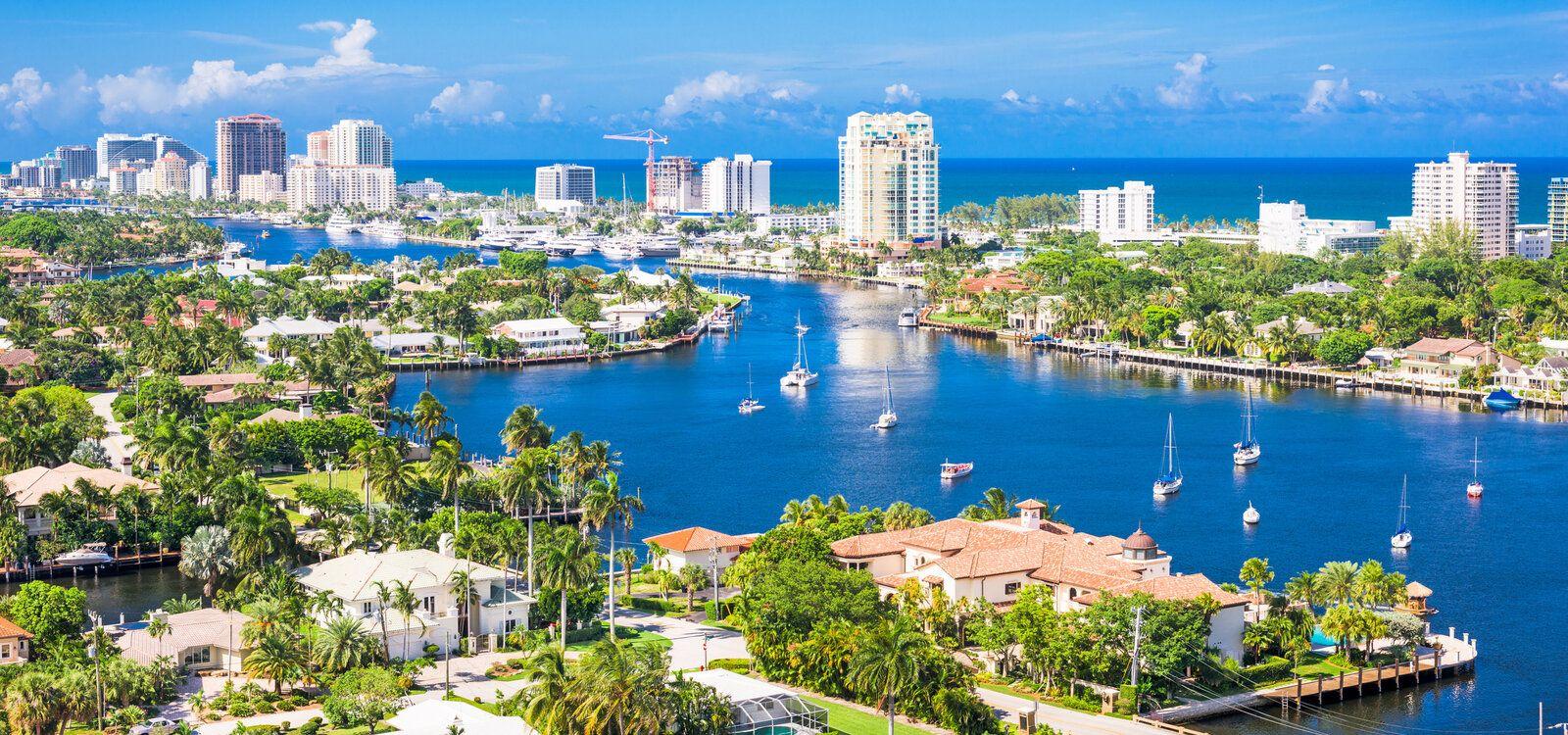 Fort Lauderdale 6 bedroom villas, aerial, Top Villas