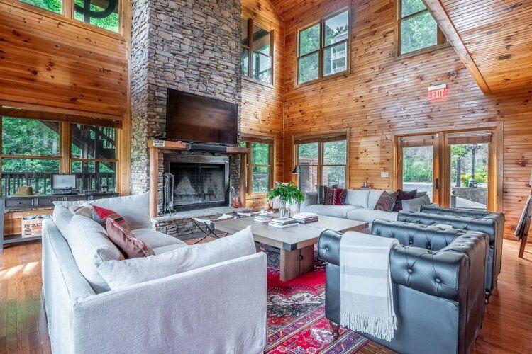 Gatlinburg cabins 8 bedrooms, Gatlinburg 36 living room, Top Villas