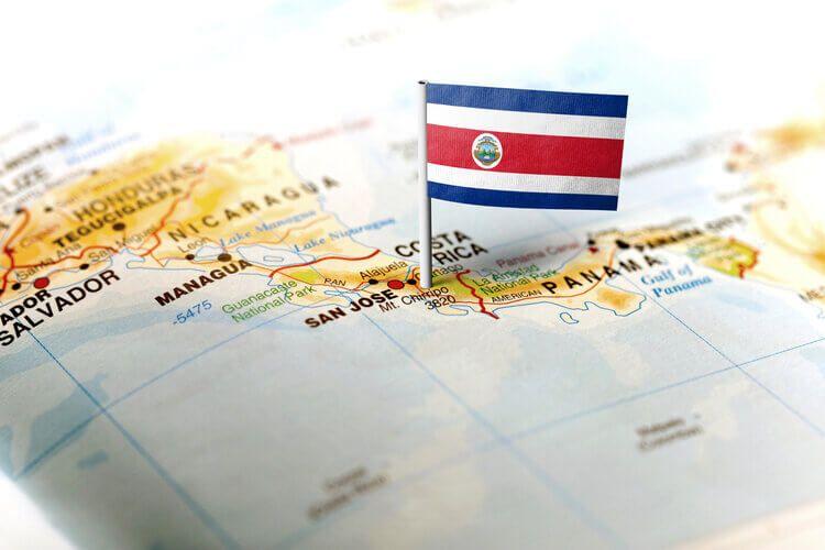 A map of Costa Rica