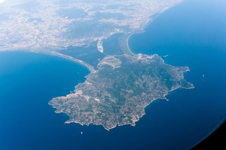 Aerial view of Grosseto province