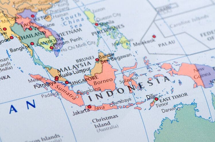 A map of Indonesia