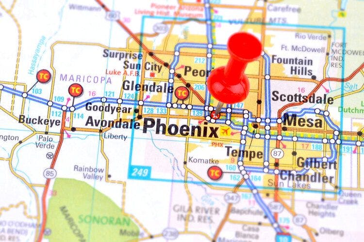 A map of Phoenix