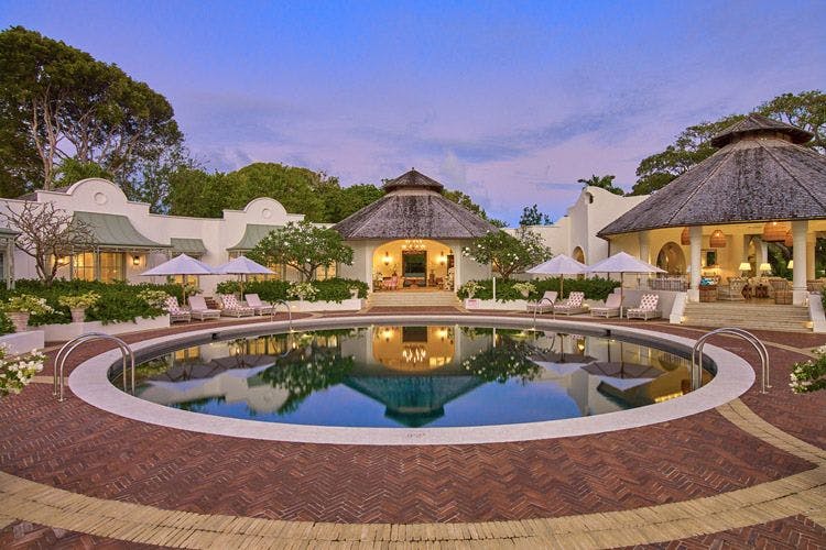 Greensleeves Gibbes Bay villa with circular pool