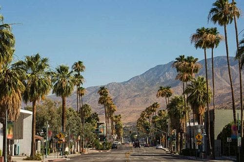 A road in Palm Springs