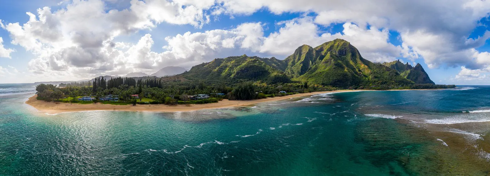 Panoramic view of Kauai in Hawaii