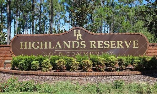 Highlands Reserve Resort entry sign