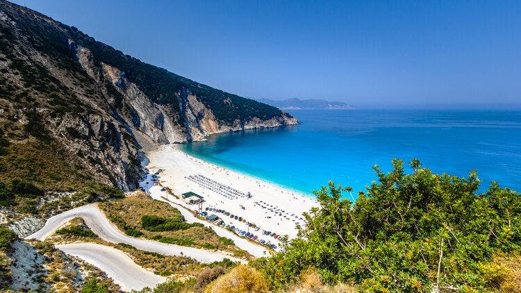 Myrtos Beach in the Ionian Islands