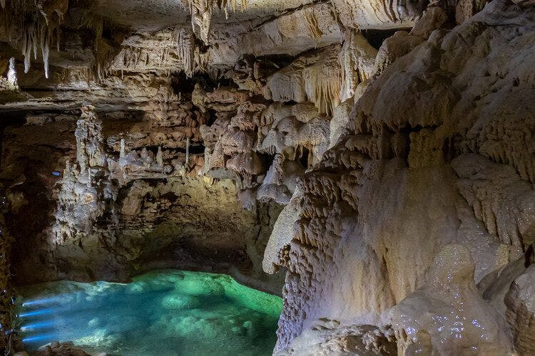 The Natural Bridge Cavern in Texas